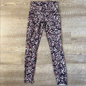 Lululemon Athletica Fast and Free Tight II 25 In Kaleidoscopic Pink Multi Size 2